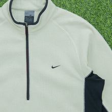 Load image into Gallery viewer, 2002 Nike Cross Fit Therma Small Swoosh Embroidered Quarter Zip Beige Fleece - L
