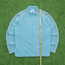 Load image into Gallery viewer, Women’s 2001 Adidas 3-Stripe Embroidered Logo Full Zip Light Blue Fleece - M (10-12)
