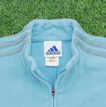 Load image into Gallery viewer, Women’s 2001 Adidas 3-Stripe Embroidered Logo Full Zip Light Blue Fleece - M (10-12)
