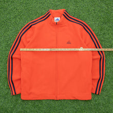 Load image into Gallery viewer, Women’s 2001 Adidas 3-Stripe Embroidered Logo Full Zip Orange Fleece - L (14-16)
