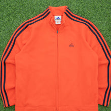 Load image into Gallery viewer, Women’s 2001 Adidas 3-Stripe Embroidered Logo Full Zip Orange Fleece - L (14-16)
