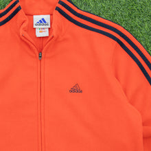 Load image into Gallery viewer, Women’s 2001 Adidas 3-Stripe Embroidered Logo Full Zip Orange Fleece - L (14-16)
