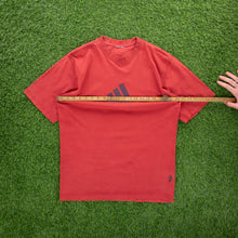 Load image into Gallery viewer, (2001) Adidas Large Spell Out Logo Graphic Red T-Shirt - M/L
