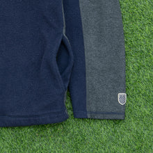 Load image into Gallery viewer, Nautica Jeans Co Spell Out Embroidered Two Tone 1/4 Quarter Zip Navy Grey Fleece - M/L
