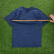 Load image into Gallery viewer, (2000) Nike Small Swoosh Embroidered Navy T-Shirt - L
