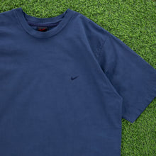 Load image into Gallery viewer, (2000) Nike Small Swoosh Embroidered Navy T-Shirt - L
