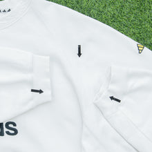 Load image into Gallery viewer, Adidas Large Logo Embroidered Pullover Oversized Crewneck White Sweatshirt - XXL
