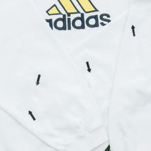 Load image into Gallery viewer, Adidas Large Logo Embroidered Pullover Oversized Crewneck White Sweatshirt - XXL
