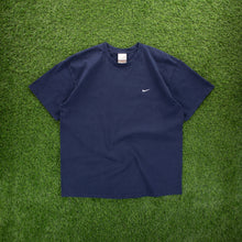 Load image into Gallery viewer, (2003) Nike Small Swoosh Embroidered Navy T-Shirt - XL
