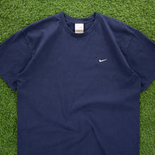 Load image into Gallery viewer, (2003) Nike Small Swoosh Embroidered Navy T-Shirt - XL
