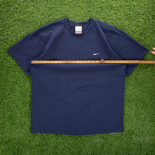 Load image into Gallery viewer, (2003) Nike Small Swoosh Embroidered Navy T-Shirt - XL
