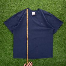 Load image into Gallery viewer, (2003) Nike Small Swoosh Embroidered Navy T-Shirt - XL
