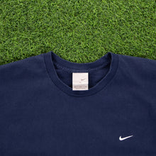 Load image into Gallery viewer, (2003) Nike Small Swoosh Embroidered Navy T-Shirt - XL
