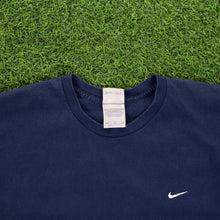 Load image into Gallery viewer, (2003) Nike Small Swoosh Embroidered Navy T-Shirt - XL
