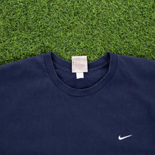 Load image into Gallery viewer, (2003) Nike Small Swoosh Embroidered Navy T-Shirt - XL
