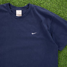 Load image into Gallery viewer, (2003) Nike Small Swoosh Embroidered Navy T-Shirt - XL
