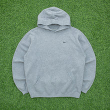 Load image into Gallery viewer, Women’s 2001 Nike Small Swoosh Embroidered Logo Boxy Pullover Grey Hoodie - L (14-16)
