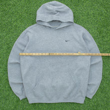 Load image into Gallery viewer, Women’s 2001 Nike Small Swoosh Embroidered Logo Boxy Pullover Grey Hoodie - L (14-16)
