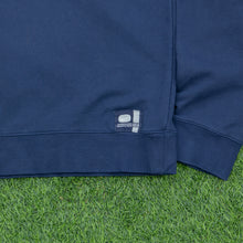Load image into Gallery viewer, Nike Athletic 71 Small Swoosh USA Spell Out Embroidered Stripe Piping Boxy Crewneck Navy Sweatshirt - M
