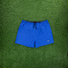 Load image into Gallery viewer, (2001) Nike Team Small Swoosh Embroidered Blue Sports Shorts - XL (34-38”)
