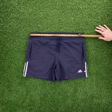 Load image into Gallery viewer, (2001) Adidas 3-Stripe Embroidered Pocket Navy Sports Shorts - M (32/34”)
