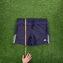 Load image into Gallery viewer, (2001) Adidas 3-Stripe Embroidered Pocket Navy Sports Shorts - M (32/34”)
