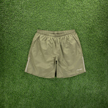 Load image into Gallery viewer, Reebok Small Spell Out Embroidered Logo Pocket Khaki Sports Shorts - L (32-36”)
