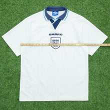 Load image into Gallery viewer, 1995 1997 England Home Football Shirt Size Large Euro 1996 Genuine Original
