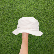 Load image into Gallery viewer, (2001) Nike Small Swoosh Embroidered White Black Bucket Hat - One Size (M)
