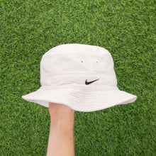 Load image into Gallery viewer, (2001) Nike Small Swoosh Embroidered White Black Bucket Hat - One Size (M)
