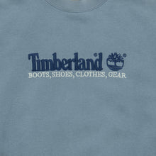 Load image into Gallery viewer, Timberland Spell Out Embroidered Pullover Crewneck Blue Sweatshirt - M/L (2002)

