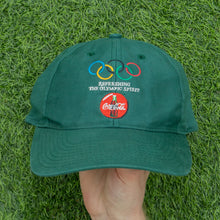 Load image into Gallery viewer, Olympics Coca-Cola Refreshing The Olympic Spirit Embroidered Promotional 6-Panel Snapback Cap - One Size
