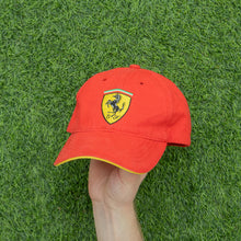 Load image into Gallery viewer, Ferrari Embroidered Crest Racing Automobile Red 6-Panel Cap - One Size
