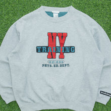 Load image into Gallery viewer, Adidas New York Training Spell Out Embroidered Graphic Pullover Crewneck Grey Sweatshirt - L
