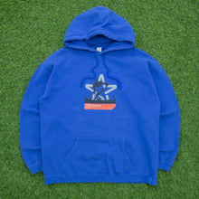 Load image into Gallery viewer, Vexel Brothers VXB Athletics Skateboarding Graphic Drawstring Pullover Boxy Blue Hoodie - M
