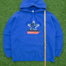 Load image into Gallery viewer, Vexel Brothers VXB Athletics Skateboarding Graphic Drawstring Pullover Boxy Blue Hoodie - M
