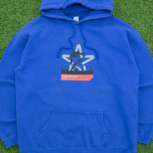 Load image into Gallery viewer, Vexel Brothers VXB Athletics Skateboarding Graphic Drawstring Pullover Boxy Blue Hoodie - M
