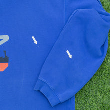 Load image into Gallery viewer, Vexel Brothers VXB Athletics Skateboarding Graphic Drawstring Pullover Boxy Blue Hoodie - M
