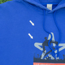 Load image into Gallery viewer, Vexel Brothers VXB Athletics Skateboarding Graphic Drawstring Pullover Boxy Blue Hoodie - M
