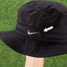 Load image into Gallery viewer, (2001) Nike Small Swoosh Embroidered Navy White Bucket Hat - One Size (M/L)
