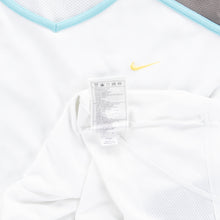 Load image into Gallery viewer, (2007) Women’s Nike Small Swoosh Embroidered Mesh Breathable White Grey V-Neck Long Sleeve Sports Top - L (12-14)
