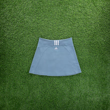 Load image into Gallery viewer, (2000) Women’s Adidas ClimaLite 3-Stripe Centre Logo Embroidered Blue White Sports Skirt - M (10-12)

