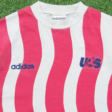 Load image into Gallery viewer, 1994 1996 USA Adidas Home Stripe Football Graphic AOP T-Shirt Size L 94 World Cup
