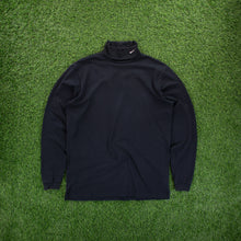 Load image into Gallery viewer, (2014) Nike Golf Dry-Fit Small Swoosh Embroidered Turtleneck Black Long Sleeve T-Shirt - M
