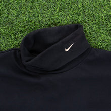 Load image into Gallery viewer, (2014) Nike Golf Dry-Fit Small Swoosh Embroidered Turtleneck Black Long Sleeve T-Shirt - M
