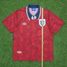 Load image into Gallery viewer, 1995 1997 England Gascoigne 8 Home Football Shirt Size XL Euro 1996 Genuine Original (Copy 8)
