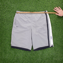 Load image into Gallery viewer, (2003) Nike Small Swoosh Spell Out Embroidered Taping Grey Sports Shorts - XL/XXL (34-38”)
