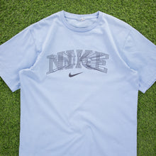 Load image into Gallery viewer, Nike Large Spell Out 3D Illusion Swoosh Graphic Light Blue T-Shirt - L/XL
