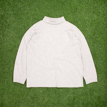 Load image into Gallery viewer, (1995) Adidas Spell Out Embroidered Turtleneck Light Grey Long Sleeve T-Shirt - L/XL
