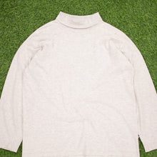 Load image into Gallery viewer, (1995) Adidas Spell Out Embroidered Turtleneck Light Grey Long Sleeve T-Shirt - L/XL
